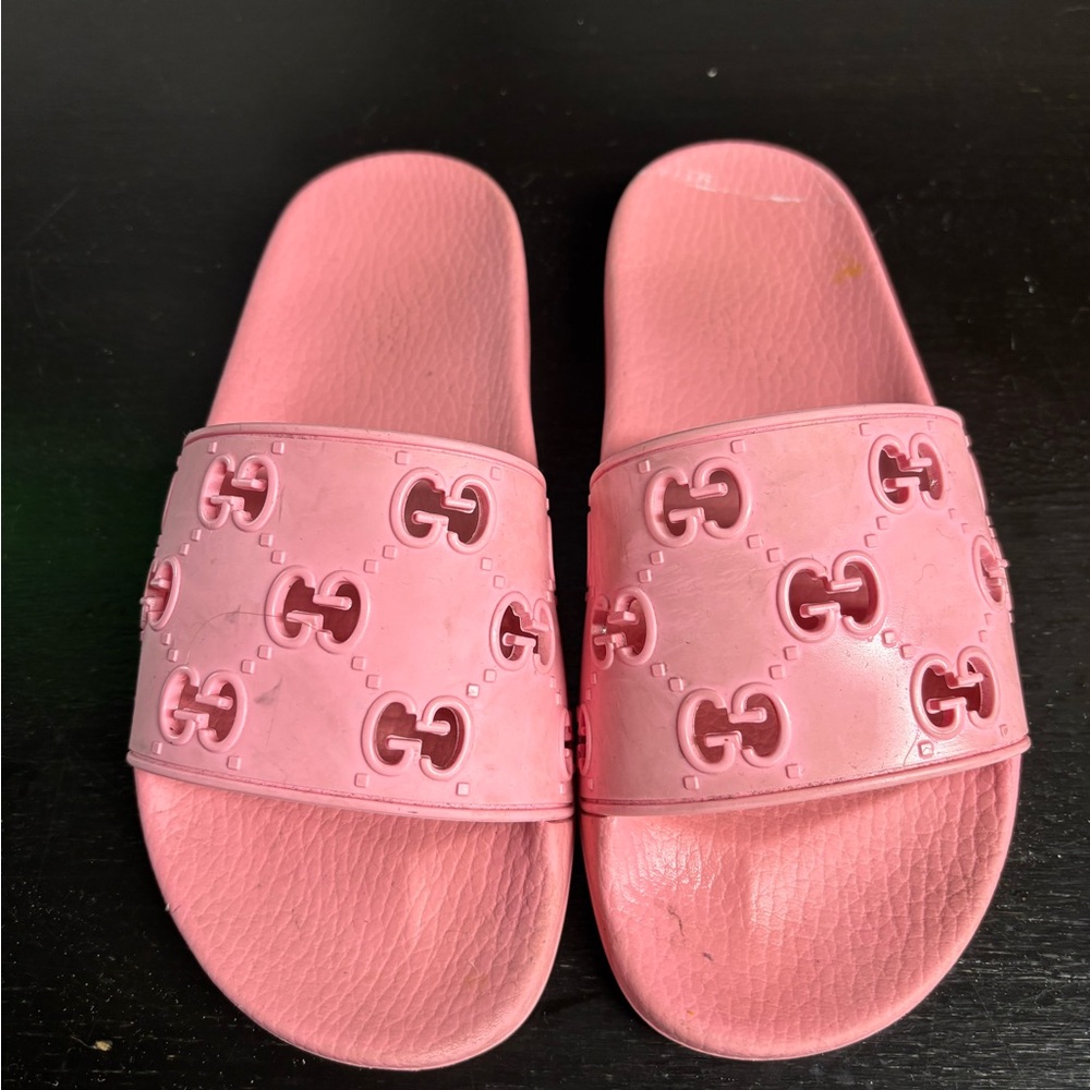 Gucci Pink Slide Sandals